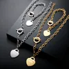 2024 Designer Fashion Necklaces Choker Chain Sier Gold Plated Stainless Steel Letter Pendant Necklace for Womens Jewelryq1