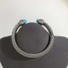 Joyería popular europea y americana de lujo para hombre David Cable Pulsera con hebilla clásica con chapado en plata 925 de oro de 14 k Envío gratis