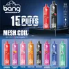 Bang xxl Puff 15k 15000 Puffs Disposable E Cigarettes Vape 0% 2% 3% 5% 25 ml Bobine de maille de gousse préfabillée 600mAH