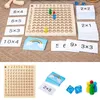 Mnożnik Montessori drewniana gra planszowa Kids Learn