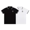 Loewee Designer T-shirt Toppkvalitet Men-T-shirts Spring/Summer Black and White Contrast Panel Polo Shirt med taggat rent bomullskista och korta ärmar