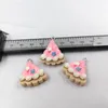 Charms 10pcs Cute Triangle Strawberry Cake For Jewelry Making Findings Food Resin Pendant Flatback Diy Earrings Keychain