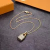 2024 Luxurys Pendant Necklaces Fashion for Man Woman Lock Necklace Lレターデザイナー