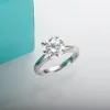 AnuJewel 3ct D Color Diamond Solitaire Wedding Rings For Women Engagement Ring Fine Jewelry Wholesale 240130