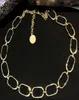 Mode Round Gold Chain Necklace Chokers for Women Party Lovers Gift Hip Hop Jewelry With Box7194369