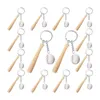Schlüsselanhänger 16 Stück Mini-Baseball-Schlüsselanhänger mit Holzschläger für Sport-Themenparty, Team-Souvenir, Athleten, Belohnungen, Gefälligkeiten273x