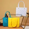 Totes Fashion Women Bogg Bag Summer EVA Waterproof Large Tote Shoulder Handbag Extra Large Capacity Beach Shopping Women Tote Bogg BagH24218