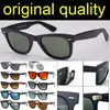 Óculos de sol de luxo masculino feminino armação de acetato com lentes de vidro clássico óculos de sol masculino feminino com caixa de couro