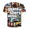 Męskie koszule 2024 Grand Theft Auto Game Tops Ubranie GTA 5 Koszulki Kostiumów Kostiumów Dziewczyn