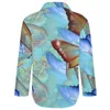 Женские блузки с движущейся блузкой-бабочкой Женские абстрактные художественные повседневные свободные весенние офисные рубашки с длинными рукавами Графический топ большого размера