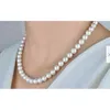 Top Grading AAAAA Japanese Akoya 910mm white Pearl Necklace 18 14K Gold Clasp fine jewelryJewelry Making 240125