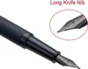 Hongdian – stylo à plume en métal de la forêt noire, pointe courbée noire, belle Texture d'arbre, stylo à encre pour bureau d'affaires, 240119