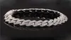 New Arrival personalized Gold Bling Diamond Mens Cuban Link Chain Bracelet Iced Out Cubic Zirconia Curb Wristband Chains Jewelry G4699568