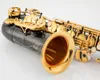 aisiweier eb alto saxophone新しい到着ブラスブラックアンドゴールドラッカー楽器eケースアクセサリー付きフラットサックス