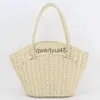 Shoulder Bags andmade Womens andbag Designer Straw Bag Boemian Woven Summer Beac Female Knied Tote ig Capacity Sopping BasketH24218