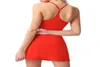Hoge taille slanke yoga-jurk shirt pak geïntegreerde a-vormige jarretel tennisrok multifunctionele dunne schouderband jurk gym clo6055963
