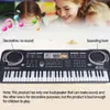 Kids Electronic Piano Keyboard Portable 61 37 Keys Organ with Microphone Education Toys Musical Instrument Gift for Child Begi 240131