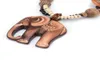 Boho Ethnic Jewelry Long Hand Made Bead Elephant Pendant Long Wood Necklace For Women Bijoux Gifts Valentine039S Day Present2870304