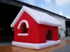 8x5x3.5mh（26x16.5x11.5ft）卸売高品質のクリスマスインフレータブルサンタの洞窟/クリスマスハウス/ホリデーキャビンテント屋外装飾用