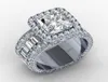 Hoge kwaliteit Vintage Lovers Court Ring 3ct Diamond 925 Sterling Silver Engagement Wedding Band Ring voor Vrouwen Mannen Vinger Sieraden G7115266