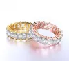 Iced Out Bling Diamond Rings 3 Colors Charm Rhinestone Band Rings Hip Hop Jewelry for Men Women Wedding Simple Gift KimterB313F8760084