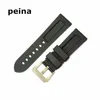 22mm 24mm MAN NOVO Top Grade Preto Mergulho Pulseira de Borracha de Silicone Pulseira PARA PANERAI BANDS309f