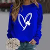 Kadın Hoodies Moda Yuvarlak Boyun Sıradan Çiçek Baskı Uzun Kollu Üst Bulanık Zip Up Kapşonlu Kadın Kapüşonlu Sweatshirt