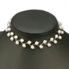 Collier ras du cou Vintage romantique pour femmes, perle de mode, collier pour dames, couleur or, bijoux cadeau d'anniversaire de mariage
