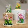 Blocks Bouquet Potted Building Blocks Sets Rose Chrysanthemum Orchid Succulents Bricks Model Romantic Assembly Toy Girl Christmas Gifts