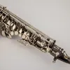 W037 Kostenloses Werbe-Saxophon Altschwarz-Nickel-Silberlegierung Altsaxophon Messing-Musikinstrument mit Koffer-Mundstück-Kopie