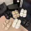 Mulheres senhoras bezerro pai sandálias acolchoadas verão designer sandles sapatos plataforma apartamentos salto baixo cunha diamante fivela sandália deslizamento no tornozelo cinta praia sapato flip