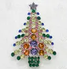 Hele mooie kristallen strass kerstboom pin broche kerstcadeaus broches C6809177043