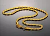 Rostfritt stål halsband kvinnor män kedja halsband ed rep kedja guld färg uttalande halsband fina smycken 4mm2728410