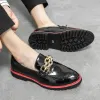 Italian Mens Pointed Casual Brands Slip on Formal Shoe Men Loafers Business Dating