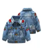 Veste d'hiver au détail pour bébé fille Vestes en denim brodées de fleurs Manteaux Enfants Mode Designer de luxe Marque Jean Veste d'extérieur Cloth1216476