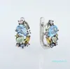 SANTUZZA boucles d'oreilles en argent pour femmes véritable 925 boucles d'oreilles en argent Sterling pierres précieuses colorées brincos bijoux de mode élégants235538269