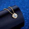 AU750 Real 18K Gold Diamond Necklace Fine Jewelry For Woman Wedding Proposal Gift Present 240119