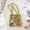 Totes Boemain Crocet Women Soulder Bags Granny Square Tote Bag Casual Knied andbags andmade Woven Summer Beac Small PurseH24218