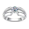 LESF femmes Solitaire bague de mariage véritable 925 bague en argent Sterling 1 Carat D couleur cadeau de fiançailles 240122