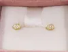 Less Classiques Earrings Stud In Gold With Diamonds Ref Bear Jewelry 925 Sterling Silver earringsFits European Jewelry Style Gift 3190951