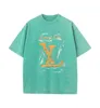 Camiseta holgada de diseñador, además de tops de verano desgastados de algodón puro para hombres y mujeres, camiseta estampada de estilo hip-hop moderno