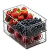 Storage Bottles Refrigerator Organizer Stackable Clear Organizers Bins With Handles For Kitchen And Cabinet