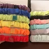 نساء اليوغا الرياضة Scrunchies Scrunchies مجموعة الشعر متعددة الألوان مرنة الحبل حلقة الشعر حلقة الرأس مجموعة من 6 قطع