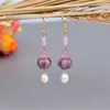 Boucles d'oreilles pendantes 1 paire de crochets d'oreille de mode rétro bijoux de tempérament pour femmes été Hanfu Cheongsam accessoires bijoux cadeau pour fille