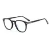 Temford TF5401 Mens and Womens Fashion Plate Myopia Lens Frame Business Personalized Casual Round Frame