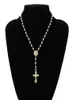 Catholic Rosary Beads Necklace Women Statement Religious Jewelry Gold Lin Chain Multilayers Choker Vine Pendant Necklaces58855744130621