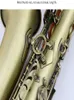 Finition antique de haute qualité Eb E plat Saxophone Alto Sax Shell Key Carve Pattern Instrument à vent avec étui Autres accessoires