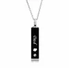 Mode-sieraden Mama en Papa Zwarte Kubus Enkele Rvs Hanger Ketting Urn Kit Crematie As Sieraden3753099