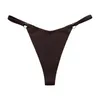 Bras Sets Sexy Ice Silk Seamless Panties For Women Soft Thinband Thongs Woman Satin Underwear Femalebikini String Tangas Mujer