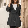 Kadın Ceketleri Ovma Deri Vintage Dantel Yukarı Belli Sahte Kürk Mağazalar Sonbahar Katı Uzun Kollu Yaku Süet Ceket Kadın Paltosu